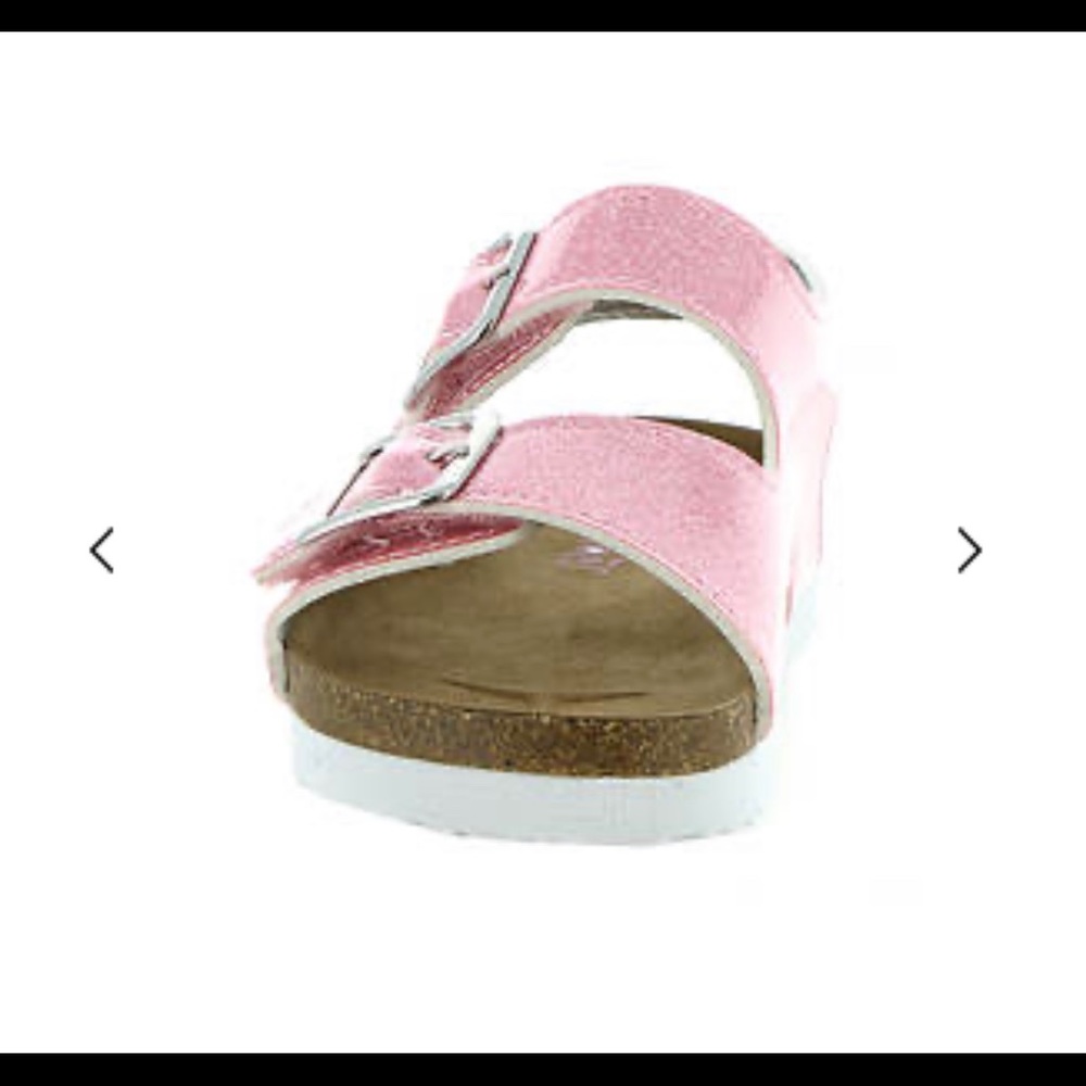 Rachel Shoes Little Girl Pink Glitter Sandals - Picture 3 of 6